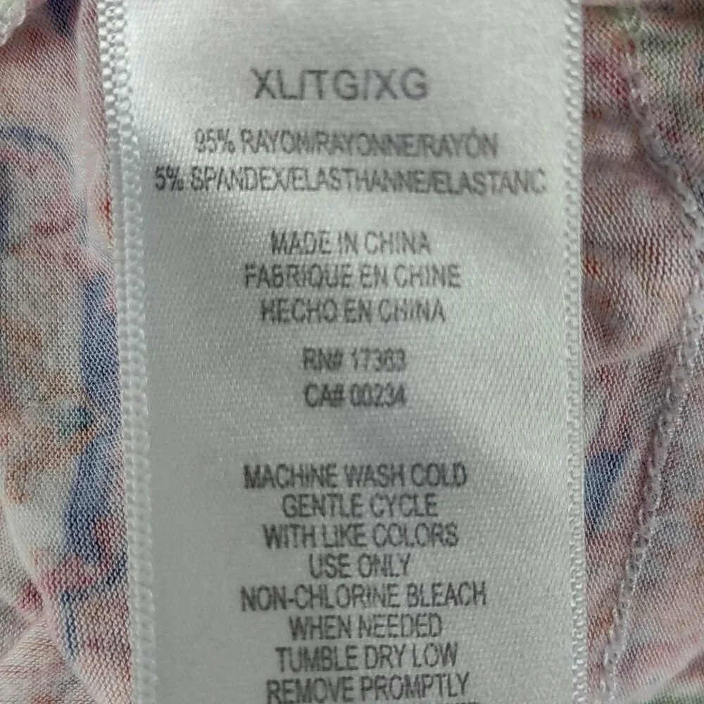 Ellen Tracy Women's Open Back Lightweight Multicolor Sleeveless Midi Dress XL - Picture 12 of 12